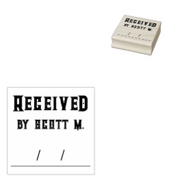 Carimbo Personalizado de Nome em Borracha Recebido