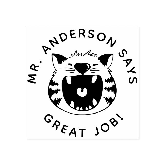 Carimbo Personalizado de Professora de Volta à Ofe (Impressão)