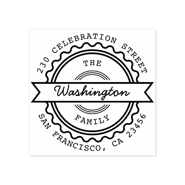 Carimbo Retroativo Nome Personalizado da Família e (Impressão)