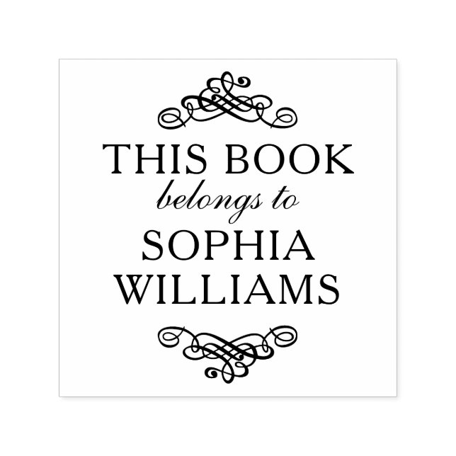 Carimbo Romântico De Autoimpressão Este Livro Pert (Design)