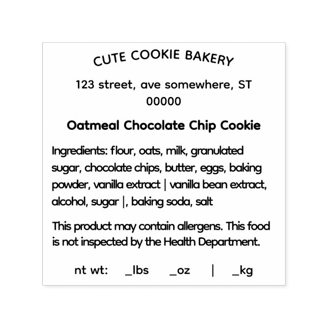 Carimbo simples de borracha autopicante (Design)