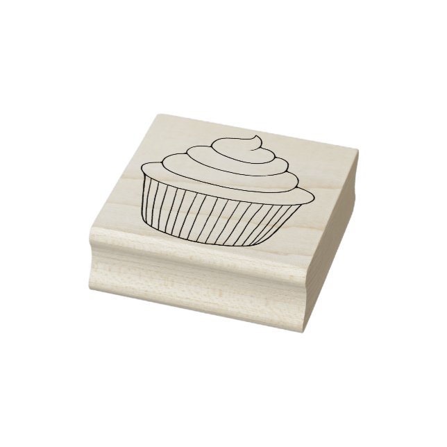 Carimbo simples de borracha de Cupcake (Carimbo)