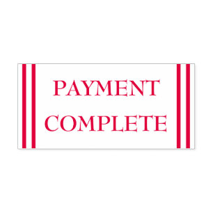 Carimbo simples de borracha "PAYMENT COMPLETE"
