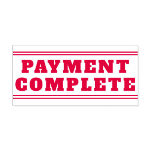 Carimbo simples de borracha "PAYMENT COMPLETE"