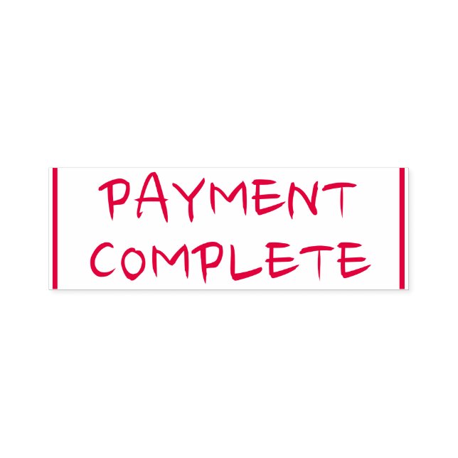 Carimbo simples de borracha "PAYMENT COMPLETE" (Design)