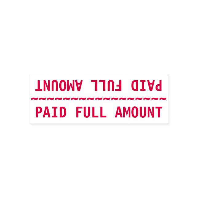 Carimbo simples de borracha "QUANTIA DE CHEIO PAGO (Design)