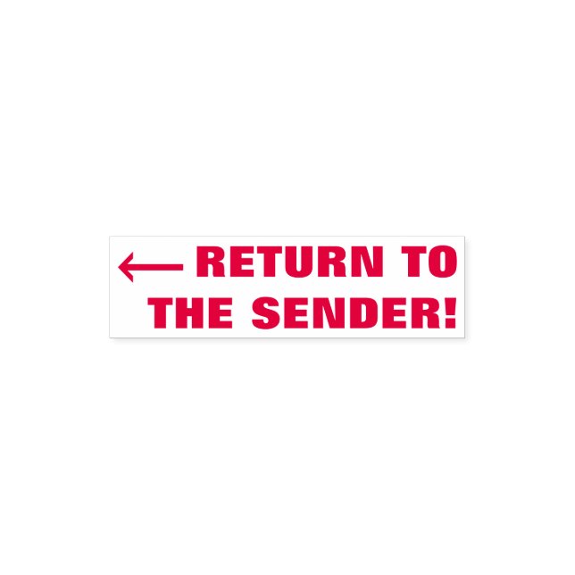 Carimbo simples de borracha "Return to Sender" (Design)