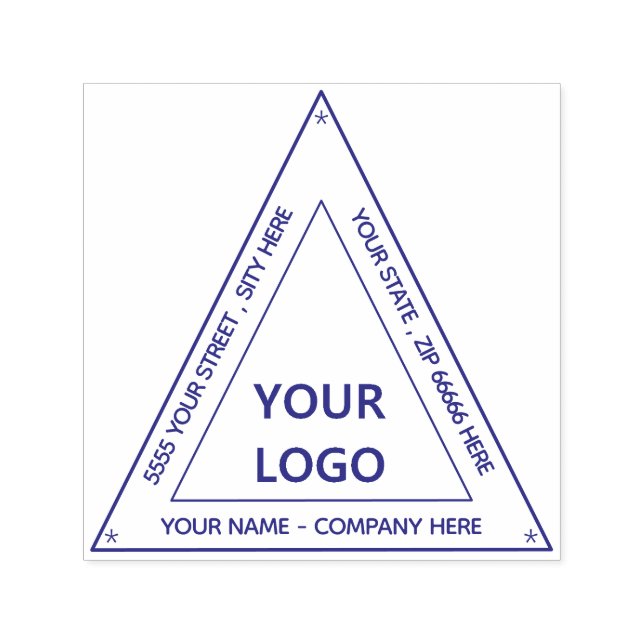 Carimbo Triangular de Endereço Auto-tintado para P (Design)