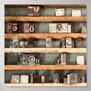 carimbos de bloco de impressão antigos