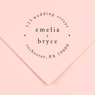 Carimbos de Borracha Casamento Boho Simples EMELIA