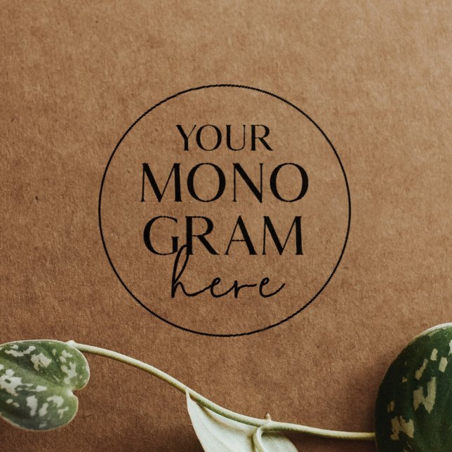 Carimbos de Borracha para Casamento Simples Boho M (MEGHAN Monogram Boho Simple Wedding Rubber Stamps)