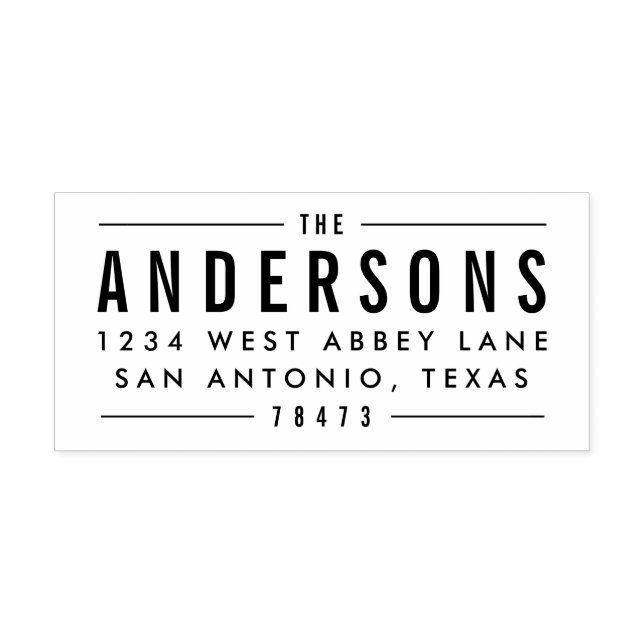 Carimbos de Endereço de Impressão Negrito (Design)