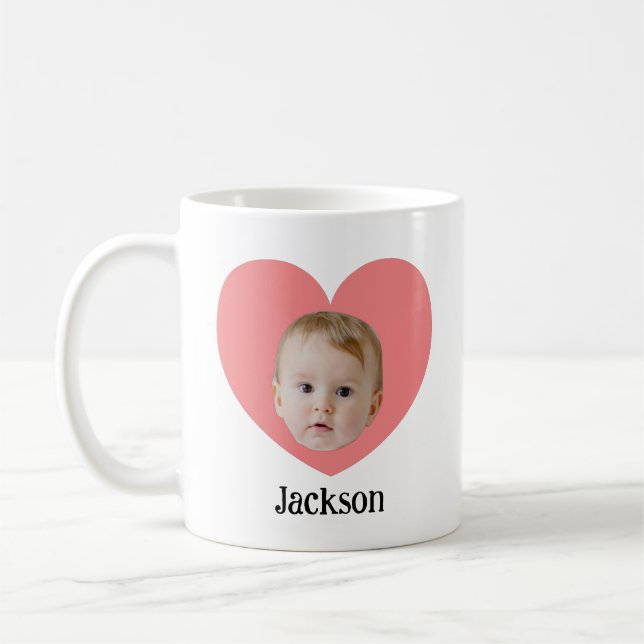 Carinha Bonita Personalizada Com Caneca Cardíaca (Esquerda)