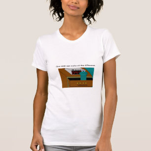 carl a camisa da colher T do logotipo da peúga