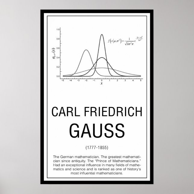 Carl Friedrich Gauss Poster (Frente)