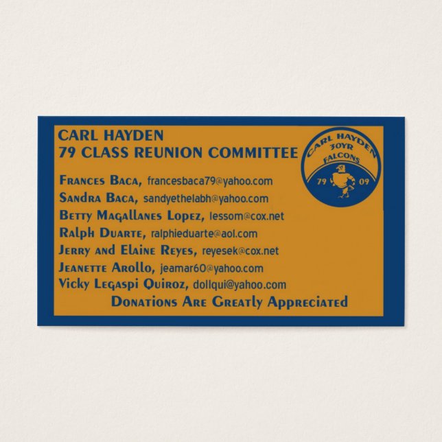 Carl Hayden Name Add Card (Frente)