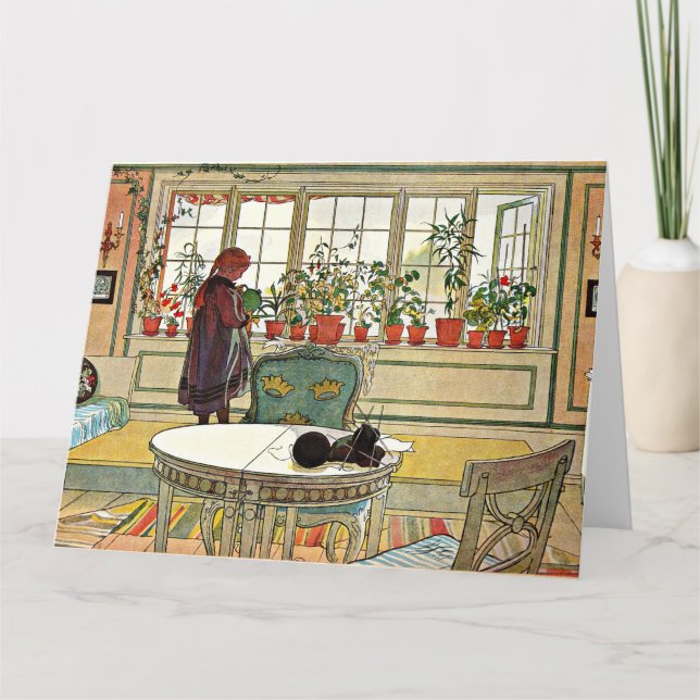 Carl Larsson - Flores no Cartão de Visita (Frente)