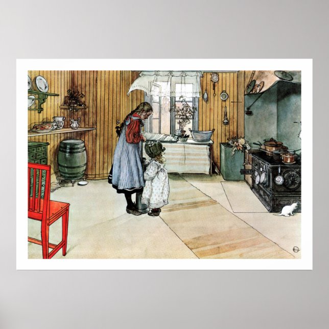 Carl Larsson na Impressão de Belas Artes da Cozinh (Frente)