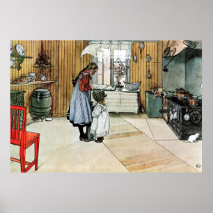 Carl Larsson na Poster de Belas Artes da Cozinha