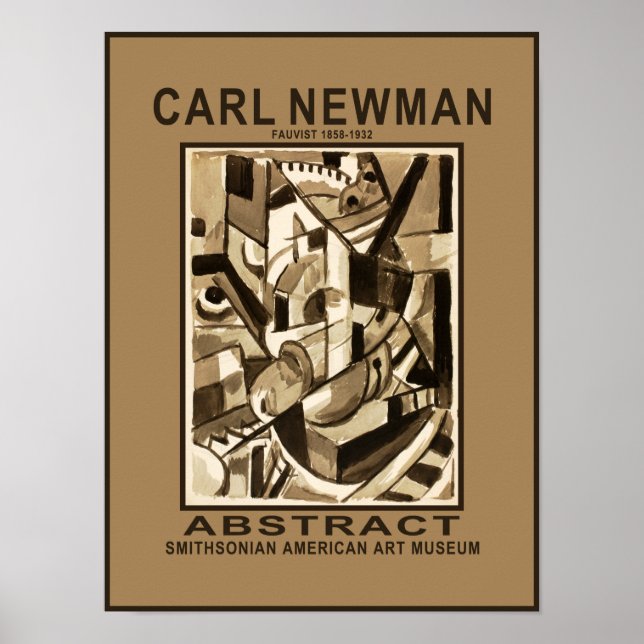 Carl Newman Abstrato Museum Poster (Frente)