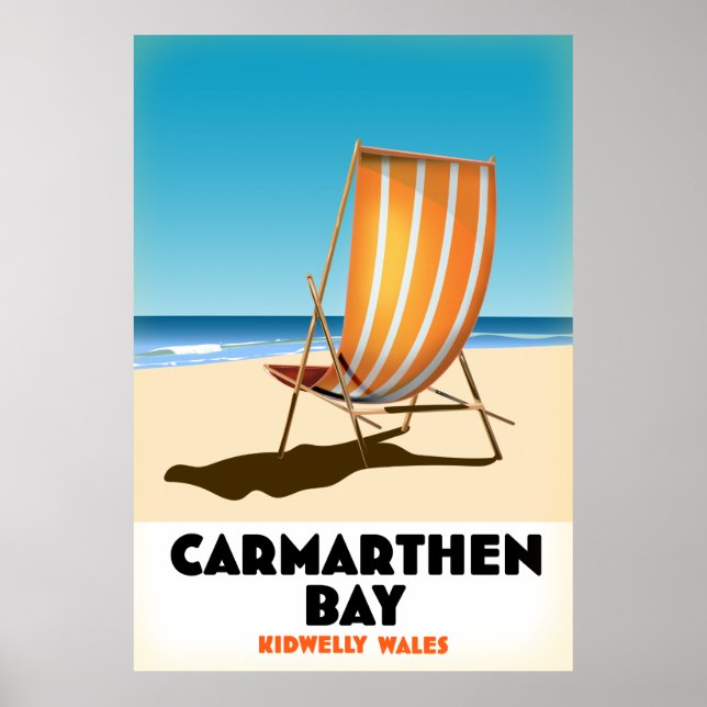 Carmarthen Bay Kidwelly Wales Seaside poster (Frente)
