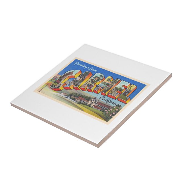 Carmel California CA Vintage - Letra grande (Lateral)