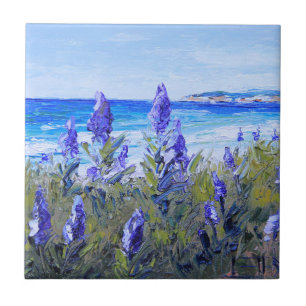Carmel Califórnia, praia, Lupins, arte da paisage