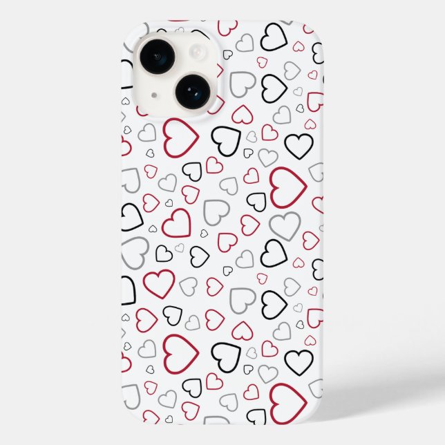 Carmin Red Cinza Happy Hearts (Verso)