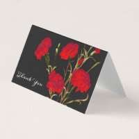 Carnação Elegante Personalizável Floral Obrigado