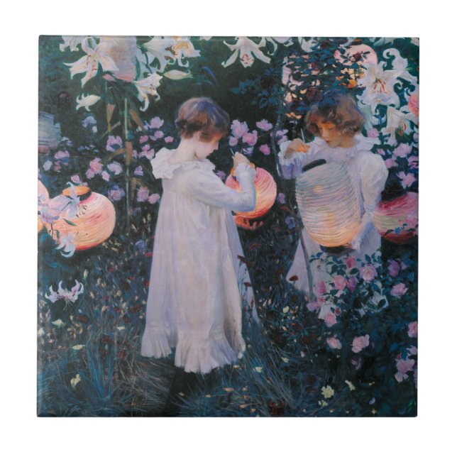 Carnação Lily Lily Rosa John Singer Sarger Art (Frente)