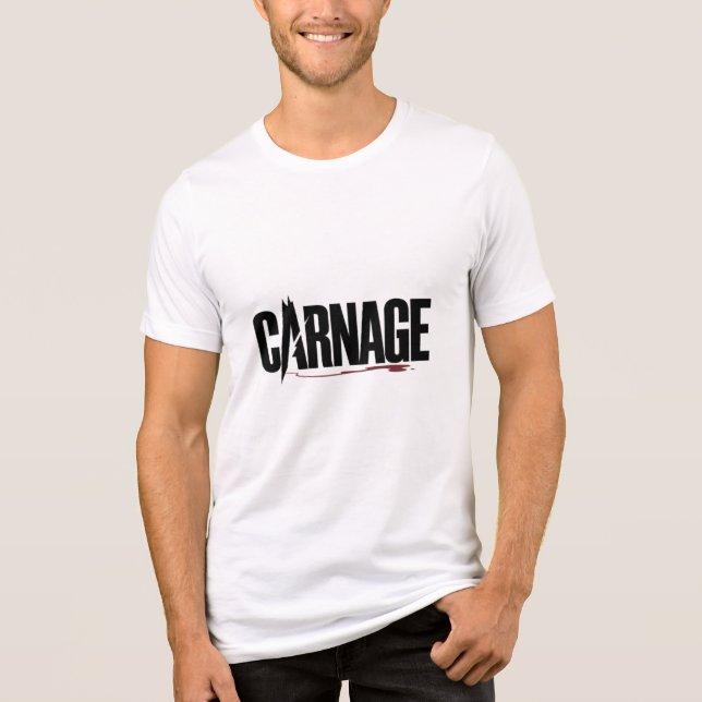 "Carnage – Sharp Typography Blood Drip Graphic" (Frente)