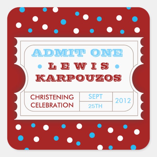 Carnaval Azul Branco Vermelho Admite Um Adesivo De (Frente)