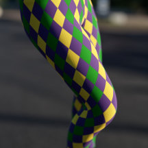 Carnaval de Mardi Gras, Leggings Douradas e Verdes