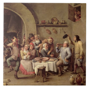 Carnaval: "Le Roi Boit", 1690 (óleo no cobre)