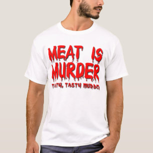 Carne é Assassinato Camiseta Divertida Humor