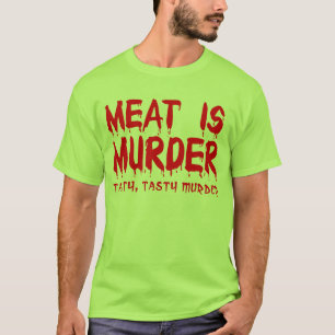 Carne é Assassinato Camiseta Divertida Humor