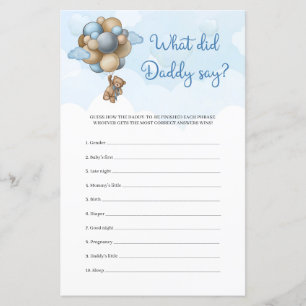 Carneiro de ursinho azul balões O que Pai disse