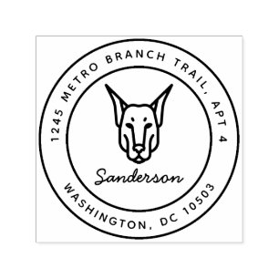 Carneiro Doberman Endereço de Devolução Carimbo