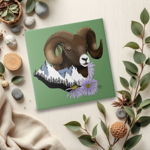 Carneiro Majestoso Bighorn Brown Ovelha Montanhas 