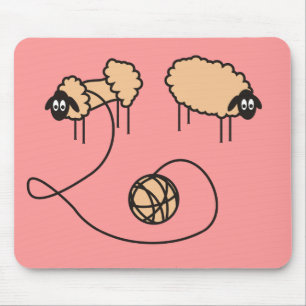 Carneiros engraçados Mousepad