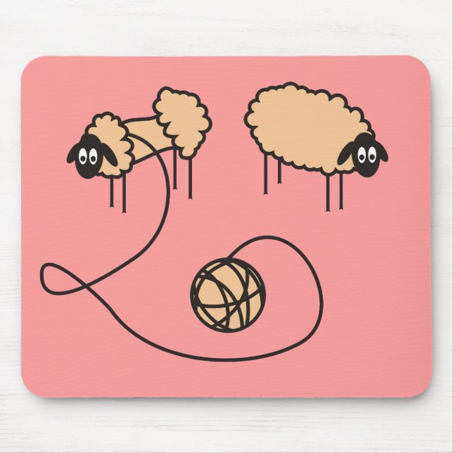 Carneiros engraçados Mousepad (Frente)
