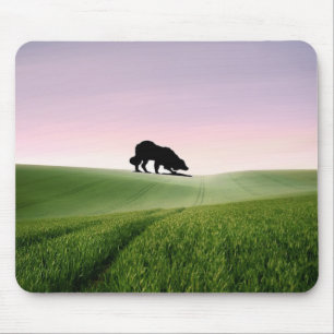 Carneiros no horizonte… border collie Mousepad