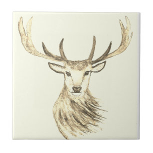 Carnes de veado, de madeira, de alces, azulejo cer