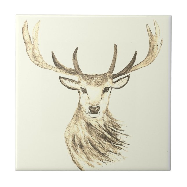 Carnes de veado, de madeira, de alces, azulejo cer (Frente)