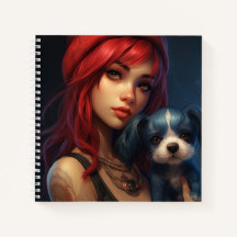 Carnet -Fille et son chien -7