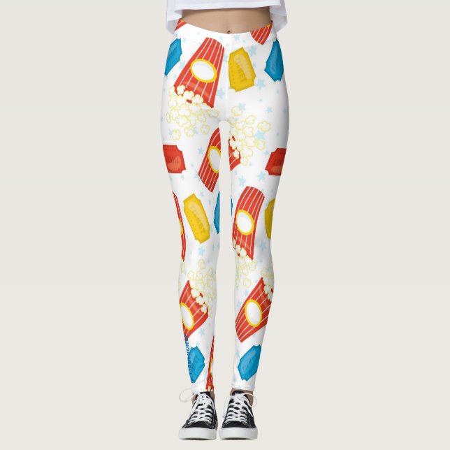 Carnival Fun: Popcorn & Ticket Print Leggings (Frente)