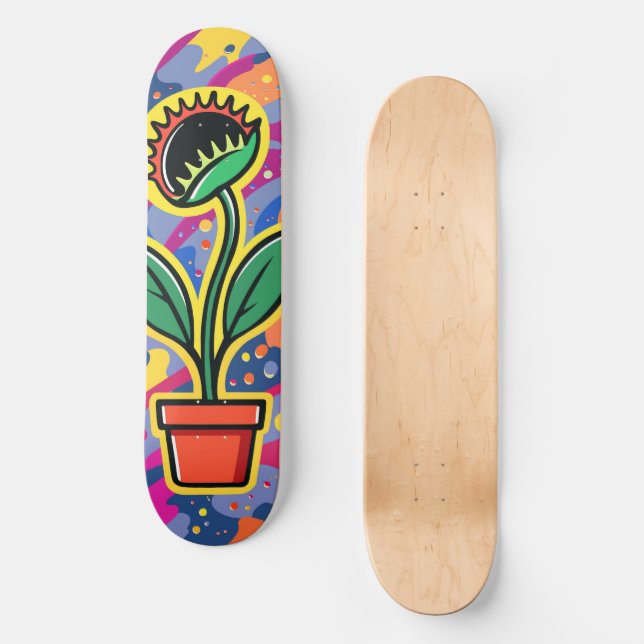  Carnivorous Plant Skateboard – Urban Art Design (Frente)