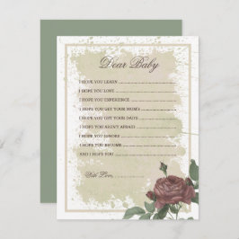 Caro Chá de fraldas Floral Borgonha Rústica Floral