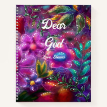 Caro Diário de Deus com Abstrato Floral Whimsical