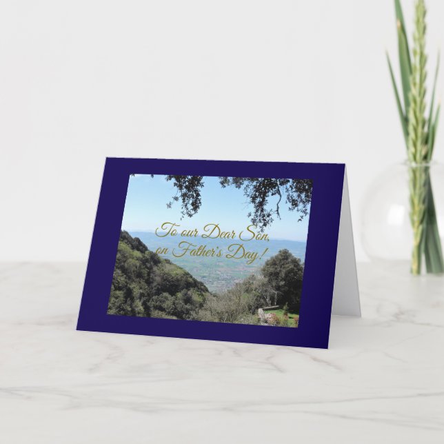 Caro Filho, Feliz Cartão de Dia de os pais (Frente)